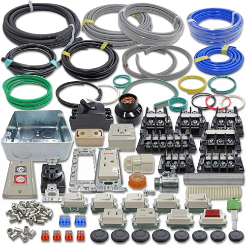 第一種電気工事士技能試験セット モズシリーズ 電線器具ダブルセット 電線１回分と器具一式